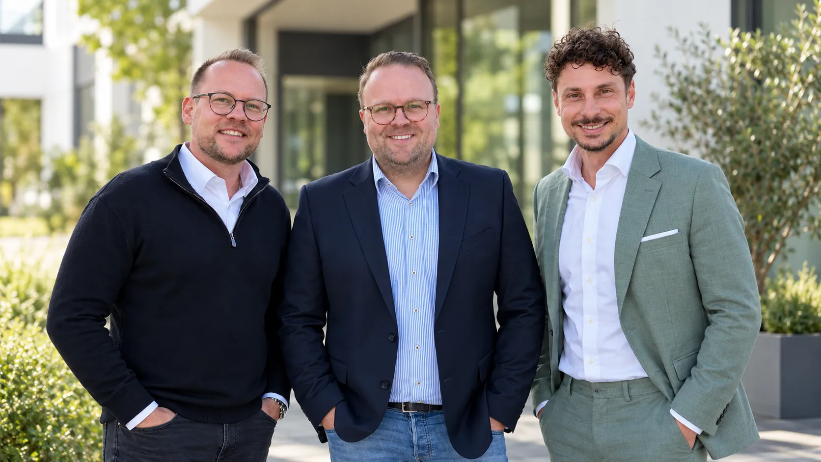 Marius Holtermann, Dominik Westhöfer und Peer Steinmann von Steinmann & Sohn in Mülheim an der Ruhr